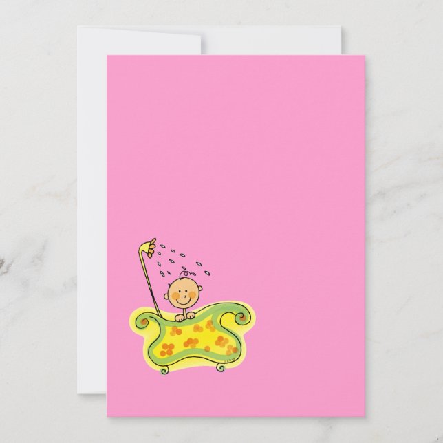 Babydusch (flicka) inbjudningar (Framsida)