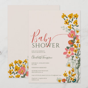  babydusch för  blommor inbjudningar