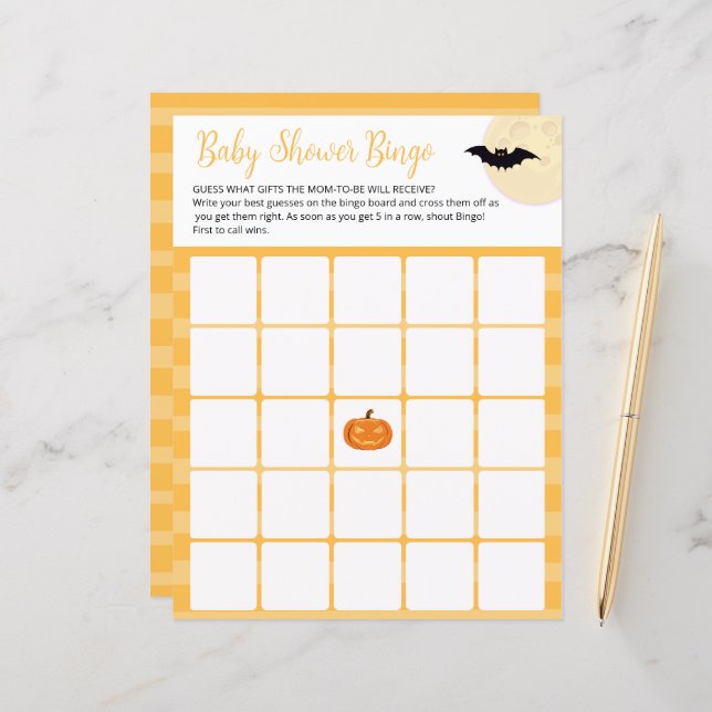 Babydusch för Little Boo Halloween Papper Sheeс (Fram/Back In Situ)