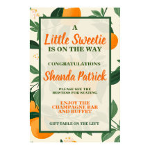 Babydusch för Orange av ljus