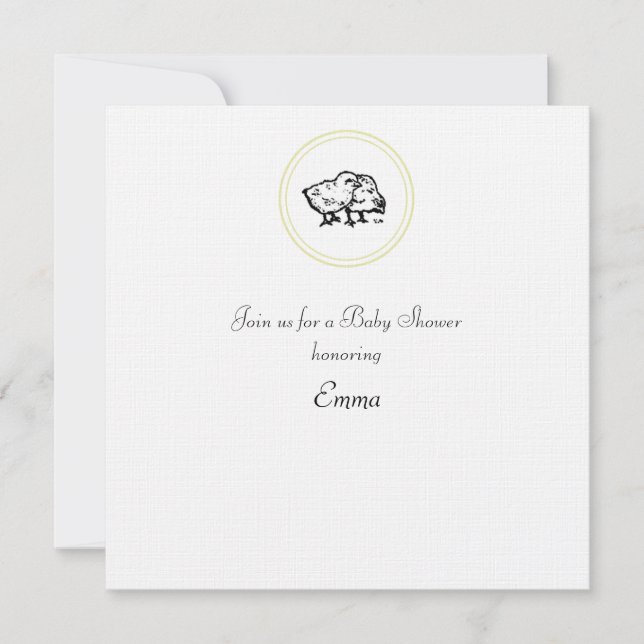 babydusch inbjudan (Framsida)