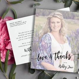 Babydusch kärlek och tack för fototacket vykort