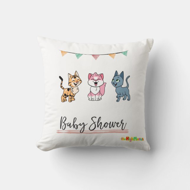 Babydusch - kittens dekorativ kudde (Framsida)