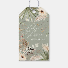 Babydusch tack för din moderna pampasgräs presentetikett