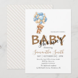 Babydusch Teddy-festinbjudningar Meddelande