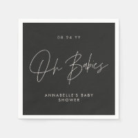 Babydusch twin modern svartvit elegant