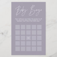 Babyduschbingo modern lilak lila girig