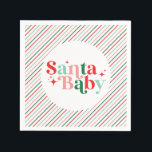 Babyduschen Santa Baby christmas Pappersservett<br><div class="desc">Teckensnittet Santa Baby-jultoman,  den så kallade babyduschen papprare party tallrikar.</div>