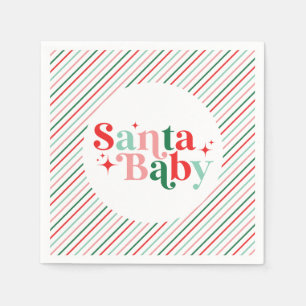 Babyduschen Santa Baby christmas Pappersservett