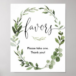 Babyduschfavörer skriver under elegant för gieneri poster