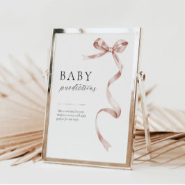 Babyduschförutsägelser bord-tecken med bockdesign poster