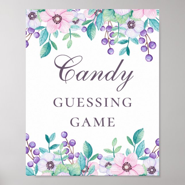 Babyduschgodis, gissningsspel. Gissa hur många Poster (Framsidan)