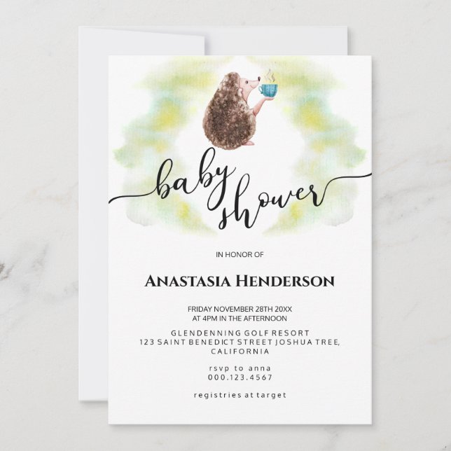 Babyduschinbjudan. (Framsida)