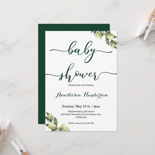 Babyduschinbjudan (Fram/Back In Situ)