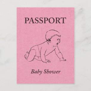 babyduschpass inbjudan vykort