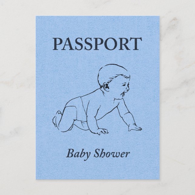 babyduschpass inbjudan vykort (Framsida)
