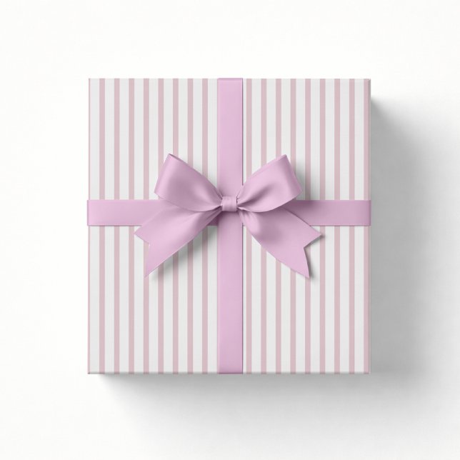 Babyduschpastellprogram rosa /Av-vit stripe Presentpapper (Skapare uppladdad)