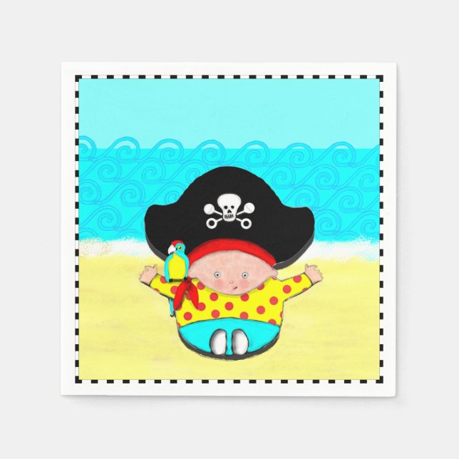 babyduschpojke pappersservett (Framsidan)