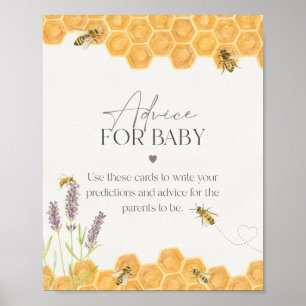 babyduschråd för honungsbin för baby-skylt poster