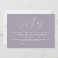 Babyduschskript, modern lilak lila boho