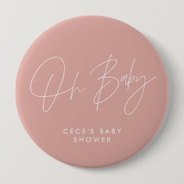 Babyduschskript, modern minimal rosa i ro knapp