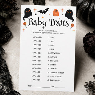 Babyegenskaper Halloween Baby Shower-spel
