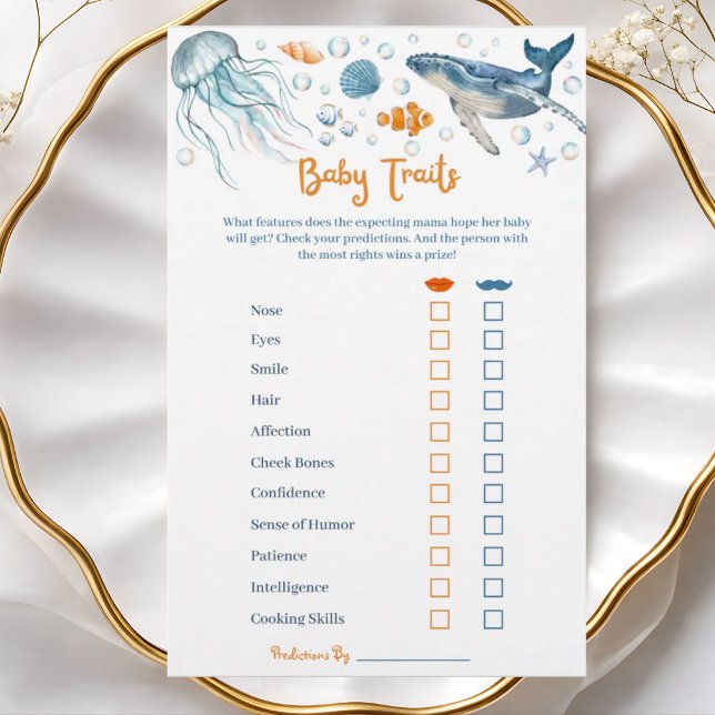 Babyegenskaper Kusttema Baby Shower Lek (Skapare uppladdad)