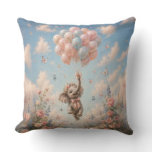 Babyelefant Flytande Ballonger Fjärilar