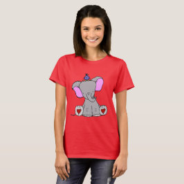 Babyelefant och fågelT-tröja T Shirt