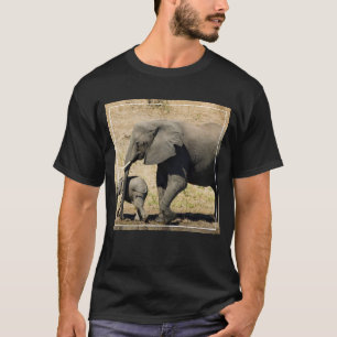 Babyelefant och mor tee shirt