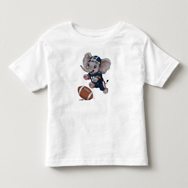 Babyelefant som spelar fotboll t shirt (Framsida)