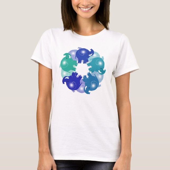 BABYELEFANTBLÅTT T-SHIRT (Framsida)