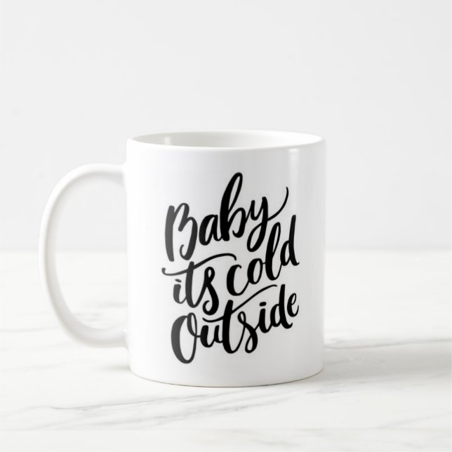 Babyen är det den kalla yttersidan kaffemugg (Vänster)