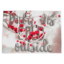 Babyen är det kallt utanför gåvan hänger lös