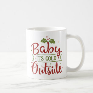 Babyen är det kallt utanför jul kaffemugg