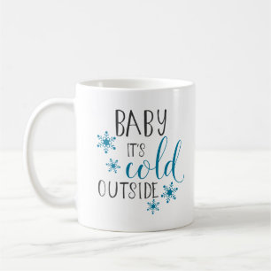 Babyen är det kallt utanför jul kaffemugg