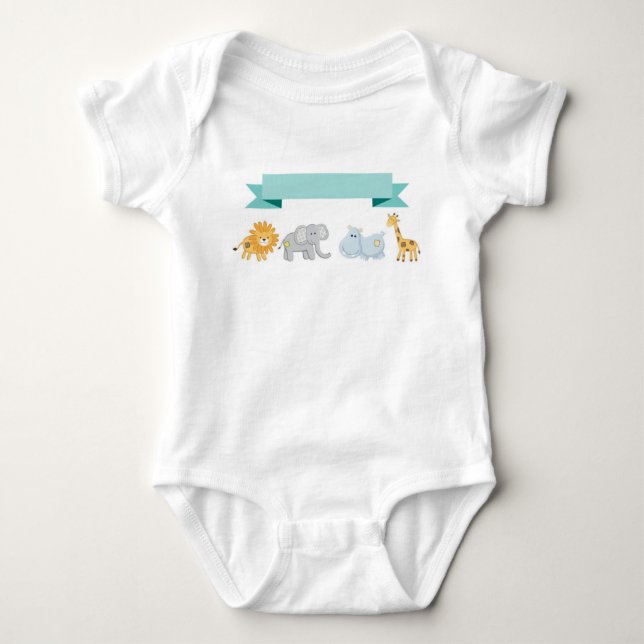 Babyen för Safaridjurbanret förkroppsligar Tee Shirt (Framsida)