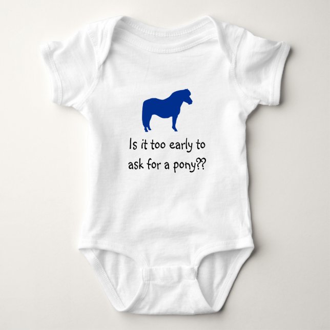 Babyen önskar ponnyn t-shirt (Framsida)