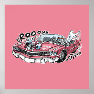 babyenhet på rosa cadillac poster