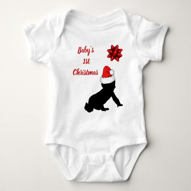 Babyens 1:a jul bodysuit t shirt (Framsida)
