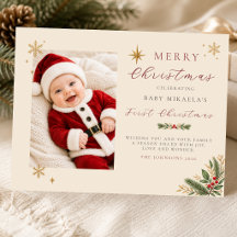 Babyens första julfoto | Champagne