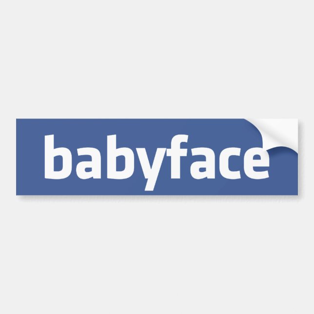 babyface lustig nätparodi social bildekal (Framsidan)
