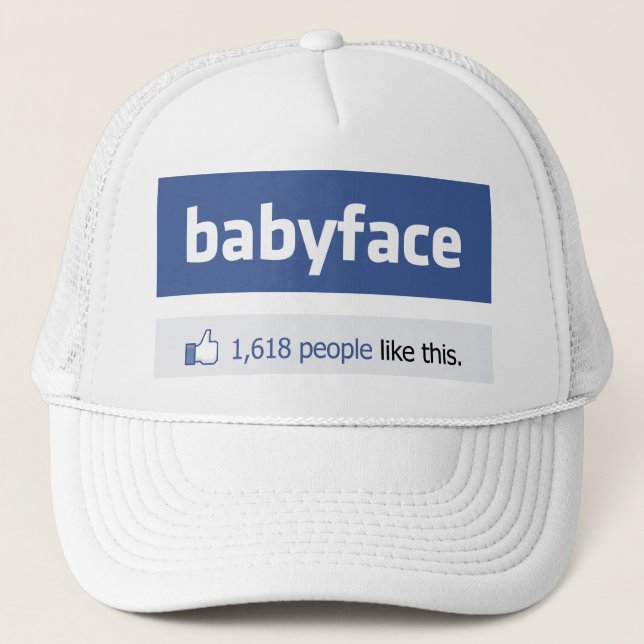 babyface lustig nätparodi social truckerkeps (Framsida)