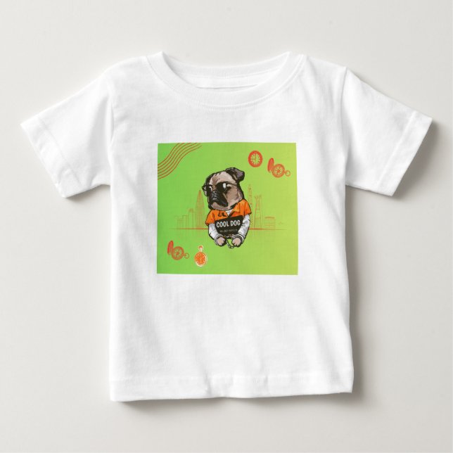 Babyfittad bodysuit i jersey t shirt (Framsida)
