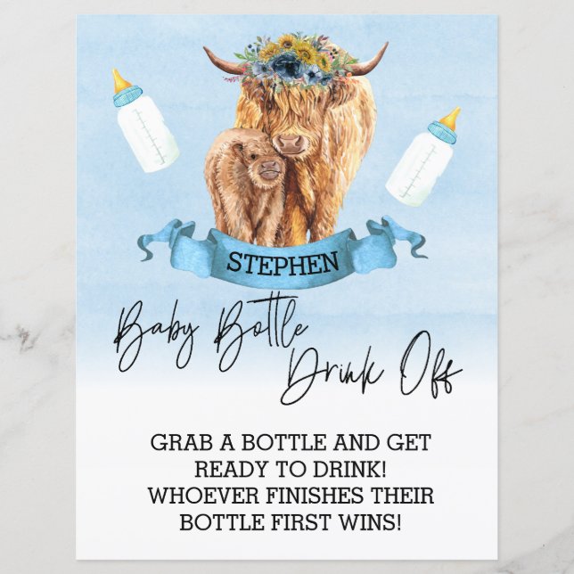 Babyflaska Drick Off Game Dusch Höglandsko (Framsida)