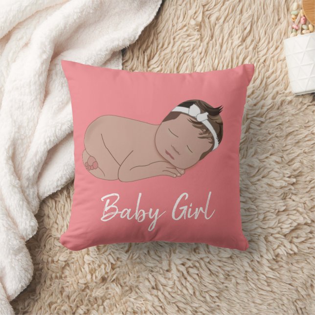 Babyflicka Babyshower Kudde (Filt)