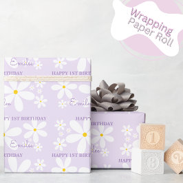 Babyflicka Daisy Blomma (Lila) Presentpapper