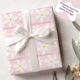 Babyflicka Daisy Blomma (Rosa) Presentpapper