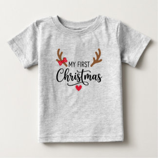 Babyflicka Första Julen Renhorn Småbarn T-Shirt