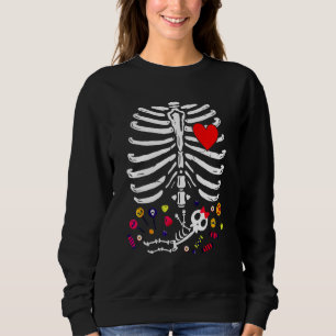 Babyflicka Skelett Graviditets Annonsering Röntgen T Shirt